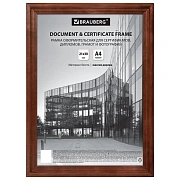 Рамка 21х30 см, дерево, багет 20 мм, BRAUBERG 'Business', махагон, акриловый экран, 391293