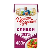 Сливки Домик в деревне стерилизованные 20%, 480г