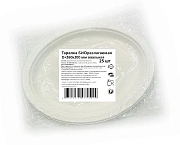 Тарелка одноразовая Континентпак из целлюлозы 26 x 20см, 25шт