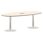 Конференц стол ПРГ-3 Клен/Белый 2200х1100х750