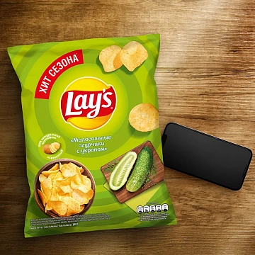 Чипсы Lay's Малосольные огурчики с укропом, 140г