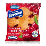 Слойка Мастер Пирогов Венский конвертик с вишней, 70г