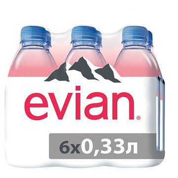 Вода Evian 0.33 л негазированная, ПЭТ