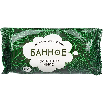 Мыло туалетное 100 г, 'Банное' АГРОПРОМ-ЮГ, натуральное, 486785