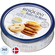 Печенье сдобное Bisquini Датское ассорти, 340г