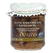 Оливки Anfosso без косточки в подсолнечном масле, 180г