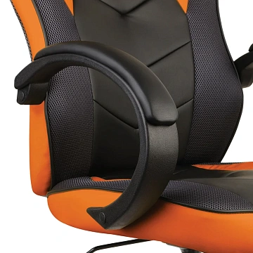 Кресло игровое Helmi HL-S07 'Boost', экокожа/ткань черная/оранжевая