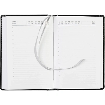 Ежедневник недатированный черн, А6, 100x150, 320стр, Agenda
