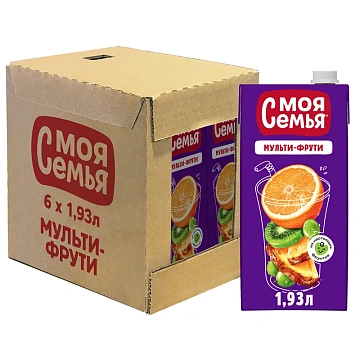 Напиток сокосодержащий Моя семья Мульти-Фрутти, 1.93л