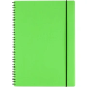 Бизнес-тетрадь Тетрадь Attache Neon А4 96л кл.спираль обл.пластик зеленый
