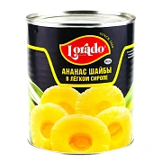 Ананас Lorado шайбы в легком сиропе, 820г