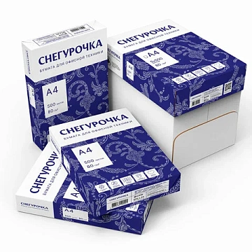 Бумага офисная А4, 80 г/м2, 500 л., марка С, СНЕГУРОЧКА, Россия, 146% (CIE)