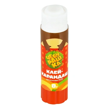 Клей-карандаш Мульти-Пульти с топпером 'Чебурашка', 08г, ПВП