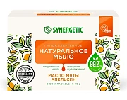 Мыло туалетное Synergetic Масло мяты и апельсин, 90г