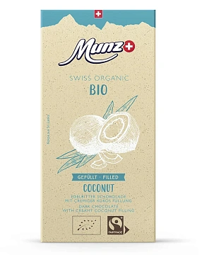 Шоколад Munz горький с кокосом, 100г