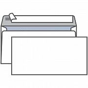 Конверты E65 (110х220 мм), отрывная лента, 80 г/м2, КОМПЛЕКТ 1000 шт., внутренняя запечатка, Е65.01С