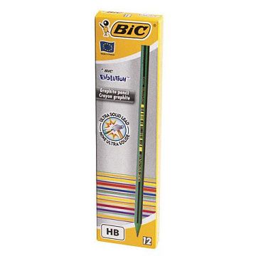 Карандаш чернографитный BIC, 1 шт., 'Evolution Stripes', HB, корпус ассорти, 918487