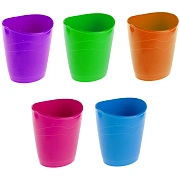 Подставка-стакан СТАММ 'Эксперт', пластиковая, овальная, ассорти