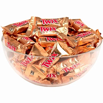 Батончики мини TWIX 'Minis' печенье с карамелью в молочном шоколаде, 184 г, 2263