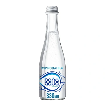Вода BonaAqua питьевая газированная, 330мл x 12 шт