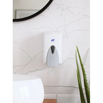 Дозатор для жидкого мыла Luscan Professional 500мл, бело-серый пластик