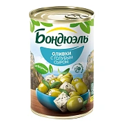 Оливки Бондюэль с голубым сыром, 314мл