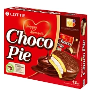 Печенье LOTTE 'Choco Pie' ('Чоко Пай'), прослоенное, глазированное, в картонной упаковке, 336 г (12