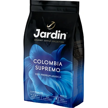Кофе в зернах JARDIN 'Colombia Supremo' 1 кг, арабика 100%, 0605-8
