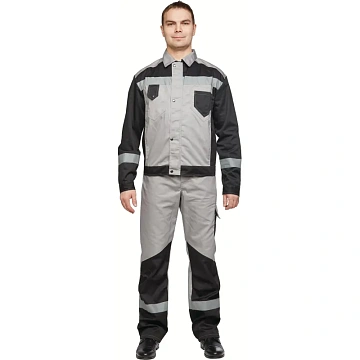 Костюм летний муж л21-КБР сер/чер(р.64-66) 170-176 (серия Л)