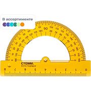 Транспортир 8см,   180градусов NEON Cristal  цвет ассорти ТР-01