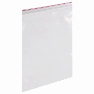 Пакеты с замком ZIP LOCK 'зиплок', комплект 100 шт., 250х300 мм, ПВД, толщина 40 микрон, BRAUBERG, 6