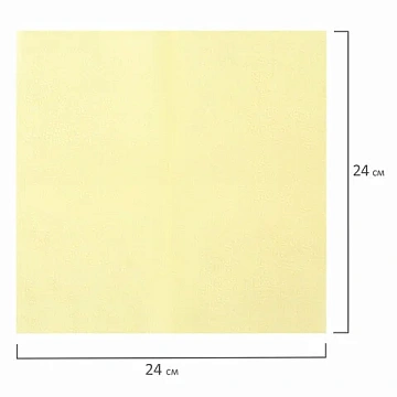 Салфетки бумажные 250 штук, 24х24 см, LAIMA, желтые, 100% целлюлоза, 111948