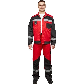 Костюм летний муж л21-КБР крас/чер(р.60-62) 182-188 (серия Л)