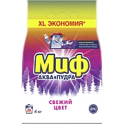 Стиральный порошок Миф 3в1 свежий цвет, 4кг