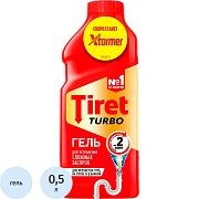 Средство для прочистки канализационных труб 500 мл, TIRET (Тирет) 'Turbo', гель, 8147369