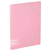 Папка на резинке Berlingo 'Haze' А4, пластик, 600мкм, розовая, софт-тач