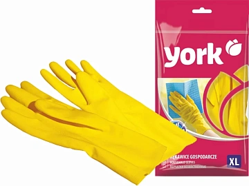 Перчатки хозяйственные York резиновые суперплотные, XL