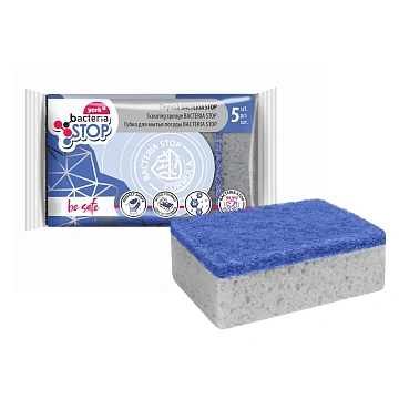 Губка для мытья посуды York Bacteria Stop, 5шт
