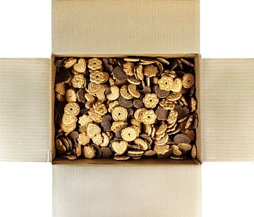 Печенье Яшкино Чайное,сахарное с глазированным дном, 4кг (УР303)