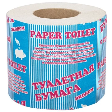 Бумага туалетная бытовая, 30 м, на втулке (эконом), М-2