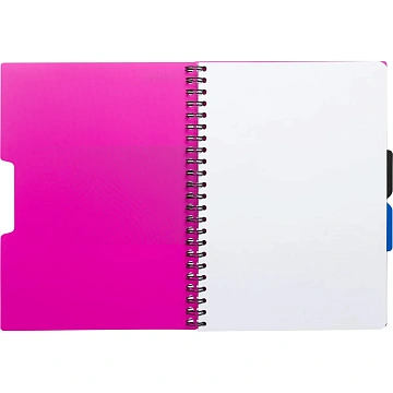 Бизнес-тетрадь А4,140л,кл,спир,пласт.обл,2разд Attache DIGITAL розов 876746