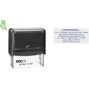 Оснастка для штампов NEW Printer C50 30x69мм пластик. корпус черный