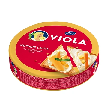 Сыр плавленый Viola Четыре Сыра треугольники 45%, 130г