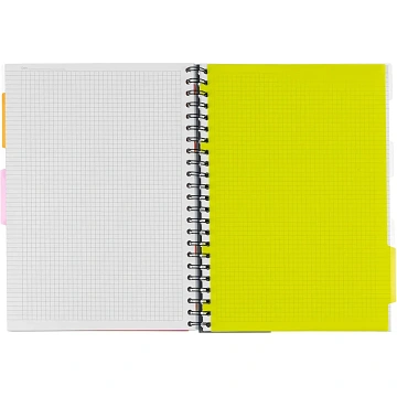 Бизнес-тетрадь 140л,кл,А4,SPIRAL BOOK Синий,евроспир,обл.пласт,раздел.84101