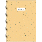 Бизнес-тетрадь Flakes yellow обложка УФ лак, спираль, А4, 48л, клетка