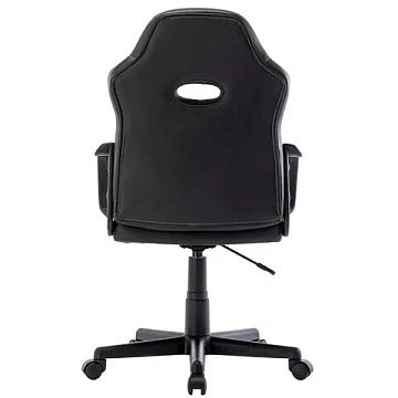 Кресло компьютерное BRABIX 'Stripe GM-202', экокожа, черное/зеленое, 532511