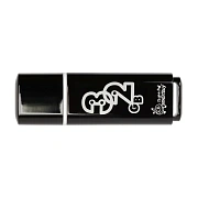 Флеш-диск 32 GB, SMARTBUY Glossy, USB 2.0, черный, SB32GBGS-K