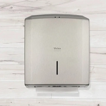 Диспенсер для полотенец листовых Veiro Professional Prima Steel DT2107CS, металлик