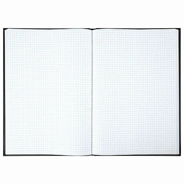 Книга учета 96 л., клетка, твердая, бумвинил, офсет, наклейка, А4 (200х290 мм), BRAUBERG, черная, 13