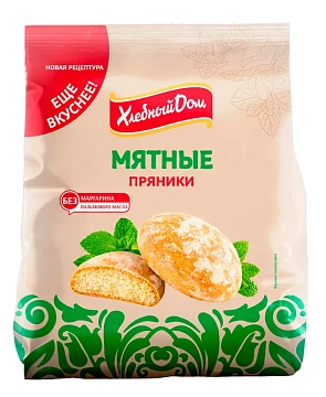 Пряники Хлебный дом Мятные узоры, 300г